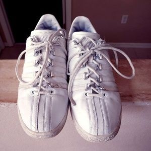 White K-Swiss Men's Tennis Shoes - Retro & Stylish